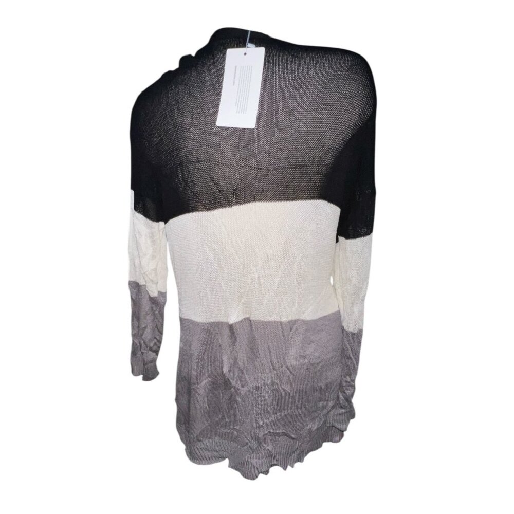 BloomChic Open Front Lightweight Color Block Cardigan Sz 12 (Large) Womens Pocke - Picture 2 of 11